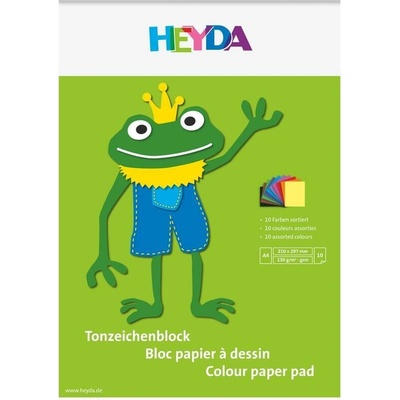 Barevný papír blok A4 130 g/m2 10 listů