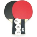 Sada stolní tenis 2ks pálky + 3 míčky v tašce 26x17cm