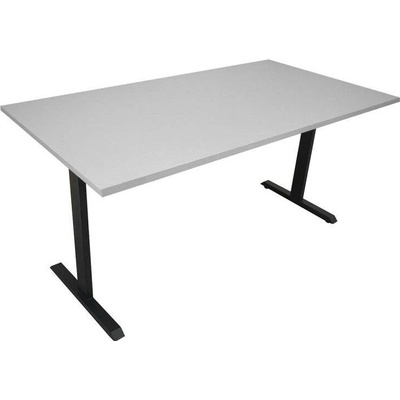 ZLKL Kancelářský stůl 140 x 70 cm černá podnož / šedá deska P00056-1