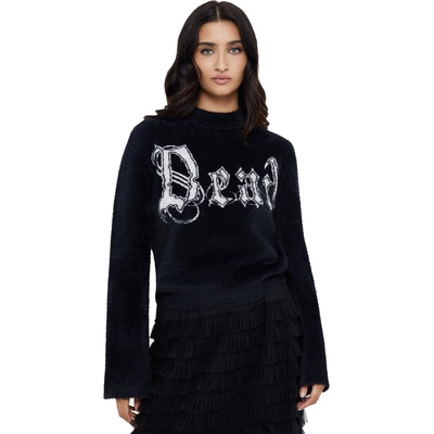 KILLSTAR Дамски пуловер KILLSTAR - Dead Debbie - Black/Ivory - KSRA013569