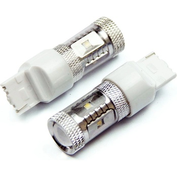 Диодна крушка тип t20 canbus с 6 х 5w cree диода и лупа (t2030w)