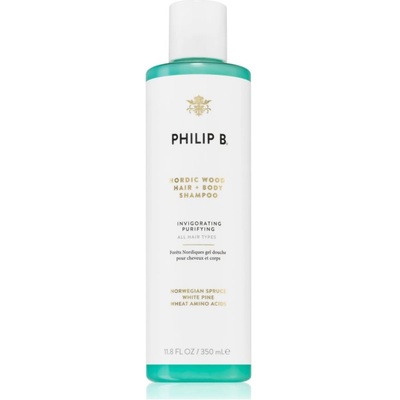Philip B Philip B. White Label Nordic Wood почистващ шампоан за тяло и коса 350ml