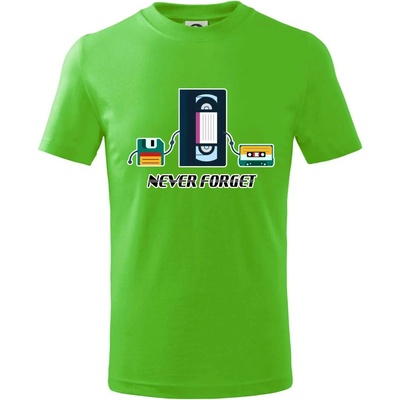 Never forget 90s tričko detské Apple Green