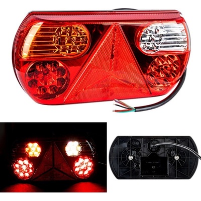 Zadné svetlo 12/24V 32 LED trojuholník ľavý