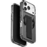 Uniq Хибриден удароустойчив кейс с MagSafe и ластик против изпускане за iPhone 17 Pro Max - Uniq Heldro Air MagClick Hybrid Case (черен-прозрачен) (UNIQ-IP6.9P(2025)-HELAMVSMK)