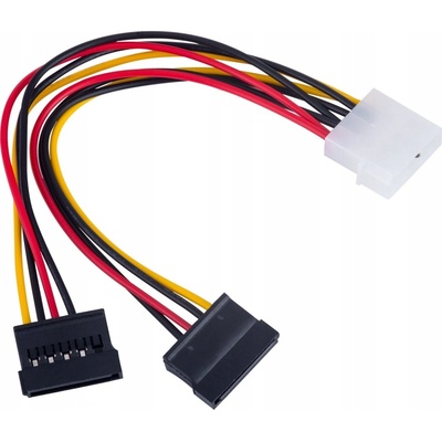 Adaptér kábla Akyga AK-CA-16 Molex M - 2x SATA F 0,15m