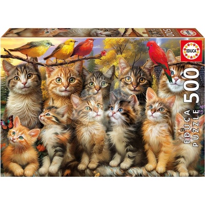 Educa Kittens and Birds a Fix lepidlo 500 dielov