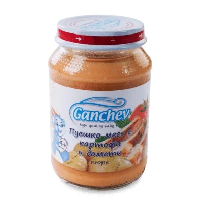 Ганчев пюре Пилешко месо с картофи и домати