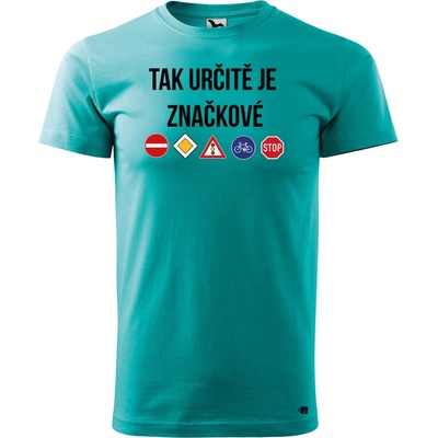 Pánské tričko s potiskem Značkové emerald