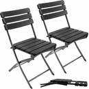 Malatec 12284 Skládací zahradní židle černá 2 ks
