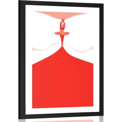 Plakát s paspartou baletní vystoupení - 40x60 white