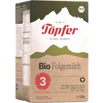 Töpfer Адаптирано био мляко за кърмачета Topfer - Laktana Bio 3, 10 м+, 600 g (4006303008831)