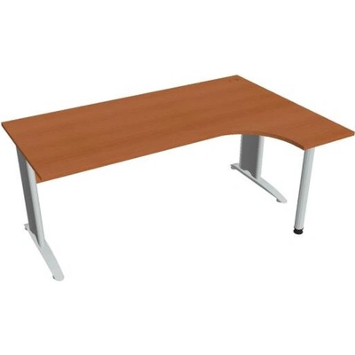 Hobis Pracovný stôl Cross, ergo, ľavý, 180 x 75,5 x 120 cm, čerešňa/kov