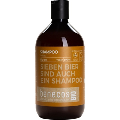 Unisex šampón benecosBIO "Sieben Bier sind auch ein Shampoo" 500 ml
