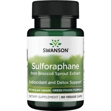 Swanson Sulforaphane Broccoli extract Sulforafan z extraktu z brokolice 400 mcg 60 rostlinných kapslí