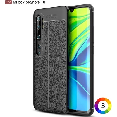 Xiaomi Mi CC9 Pro / Note 10 Удароустойчив Litchi Skin Калъф и Протектор