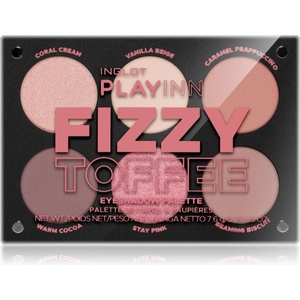 INGLOT PlayInn Eyeshadow Palette палитра сенки за очи цвят Fizzy Toffee 7.6 гр