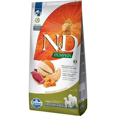 N&D Pumpkin Dog Adult medium & maxi duck & cantaluope 12 kg