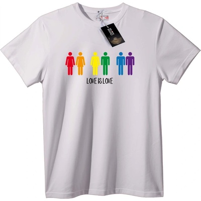 NOONEBRAND Тениска Дъга Любовта е Любов - 2XL, Black