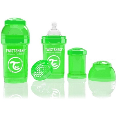 Twistshake antikoliková láhev 180ml Green