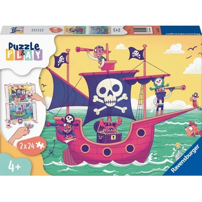 Ravensburger & Play Piráti a krajiny na dohľad 2 x 24 dielov