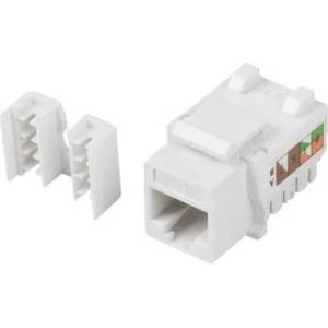 Lanberg Конектор Lanberg KSU5-1090, Keystone RJ45 90°, UTP Cat5e, бял (KSU5-1090)
