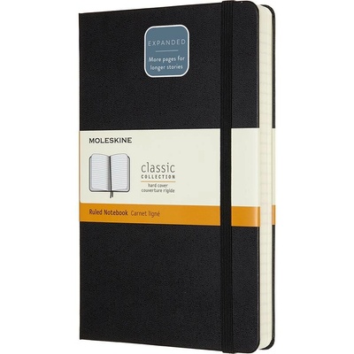 Moleskine L expanded tvrdé desky linkovaný černý