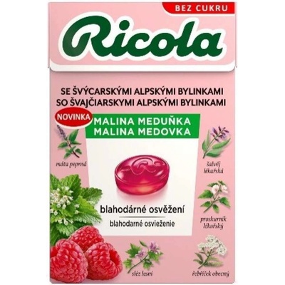 Ricola Malina meduňka bez cukru 40 g