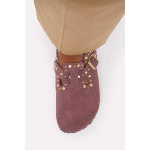 Birkenstock чехли дамски от велур Boston Rivets Suede Leather (1032897)