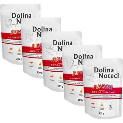 Dolina Noteci Premium Junior Rich In Beef Hearts 5 x 300 g