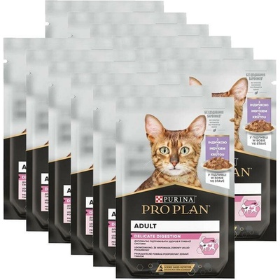 Pro Plan Cat Adult Delicate Digestion krůta ve šťávě 12 x 85 g