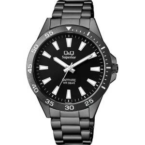 Q&Q Мъжки часовник Q&Q Superior Sapphire S08A-003PY (S08A-003PY) Часовници