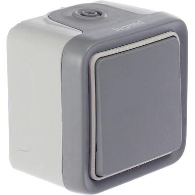 Legrand Девиаторен ключ открит монтаж IP55 цвят Сив Plexo - 069711E (069711E)