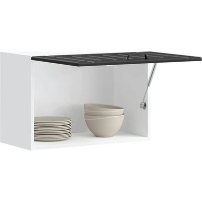 vidaXL Кухненски стенен шкаф Lucca, черен, инженерно дърво (853838)