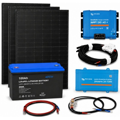 Ecoprodukt solární ostrovní systém VICTRON 24V/230V 1200VA 1410Wp 45A 100Ah 747820