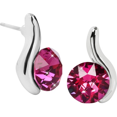 JSB se Swarovski Elements tmavě růžová vlnka Fuchsia 15155