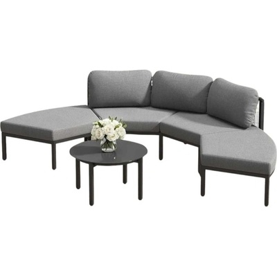 Garden Point Parana ъгъл 2 градински ъгъл с пуфове антрацит (GAP1531F-COR2PU)