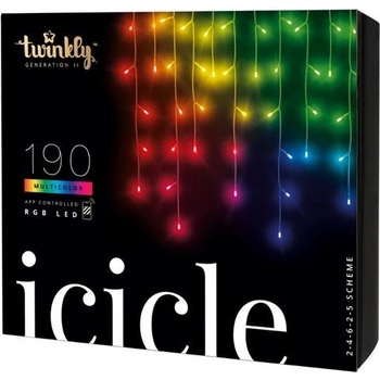 TWINKLY Smart LED vánoční řetěz Icicle TWI190STP-TEU 5x0,6m WiFi