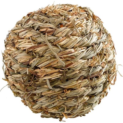 Ferplast Ball for Rodents - Дървена шумкаща играчка за гризачи за гризане във форма на топка, 10 см