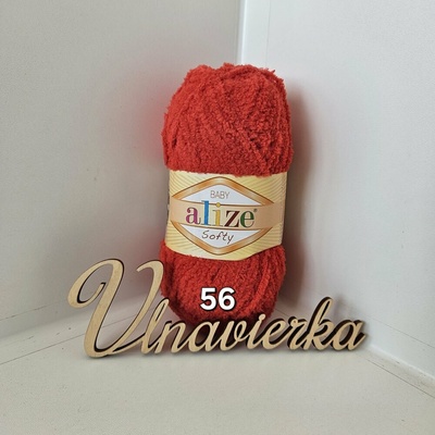 Alize softy 56 červená