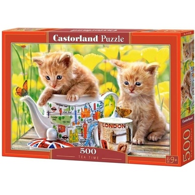 Castorland Koťátka s čajem 52356 500 dílků