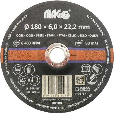 Magg Kotouč brusný 180 x 6 x 22,2 mm BK180