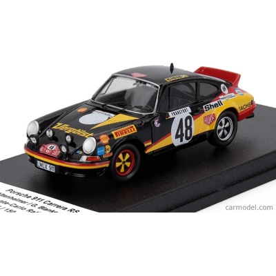 TrofeuCarrera Porsche 911 Rs Coupe night VersionN 48 Rally Montecarlo 1976 Reiner Altenheimer Gerd Blankenhagen Černá Žlutá Červená 1:43