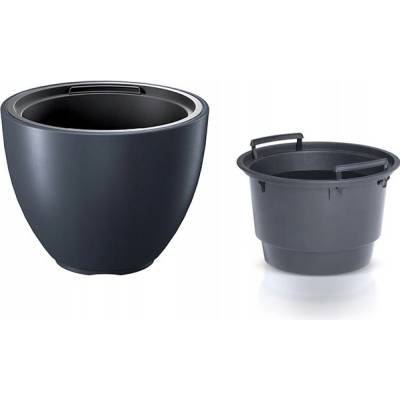 Prosperplast Květináč plast šedý 39,5 x 39,5 x 30,2 cm