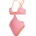 Speedo Бански костюм Speedo Women's Gingham Convertible One Piece Swimsuit - Light Pink