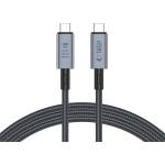 Tech-Protect Кабел USB-C / USB-C 4.0 240W и 8K 200 см - Tech-Protect UltraBoost Max - Сив (5906302308996)