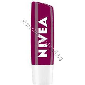 Nivea Балсам за устни Nivea Blackberry Shine, p/n NI-85286 - Балсам за устни с аромат на къпина 24ч. melt-in moisture (NI-85286)