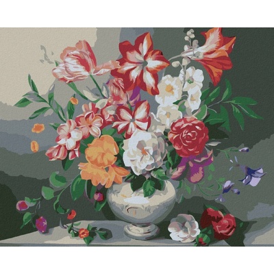 Zuty Malování Podle Čísel Barevná Kytice Myroslava Voloschuk 80 x 100 cm Plátno Rám