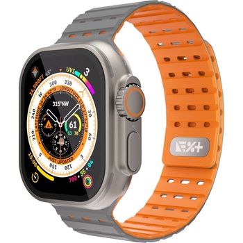 NEXT Каишка от next one - 46/49 мм сиво/оранжево (k-aw-4649-strap-gryorn)