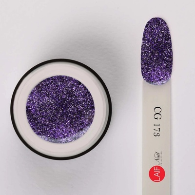 Laif Třpytivý fialový uv led gel Cg 173 diamond violet 6 ml